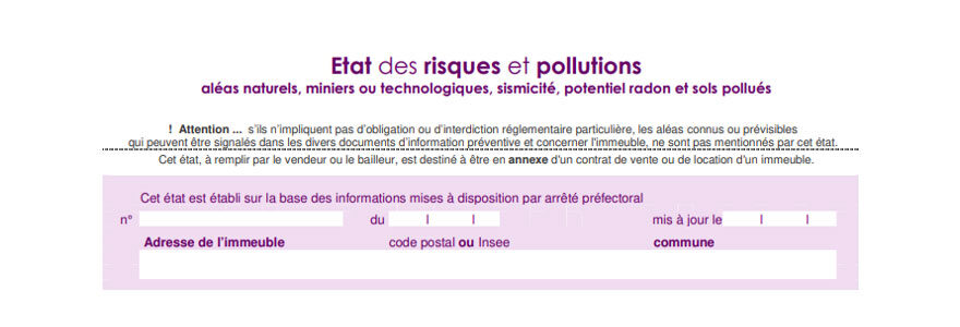 État des Risques et Pollutions